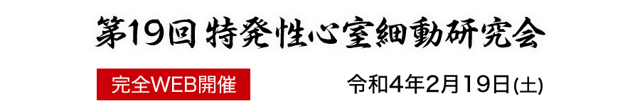 第19回特発性心室細動研究会